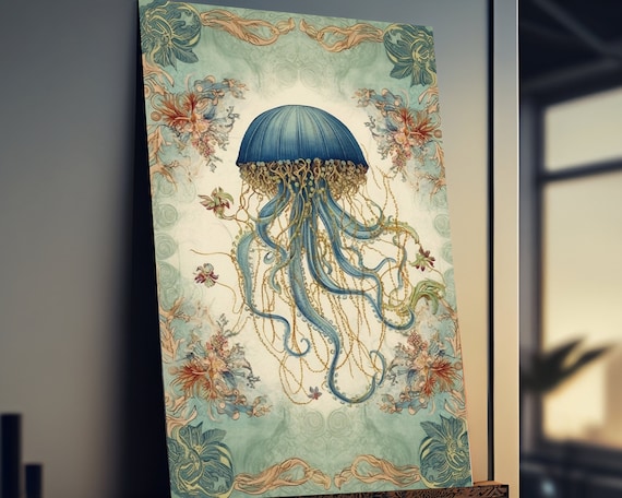 Jellyfish Wall Art, Jellyfish Print, Jellyfish Poster, Posters, Art Print, Sea Jellies, Unique Art, Office Art, Best Friend Gift, Wall Art
