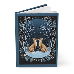 Fox Gifts, Hardcover Journal, Fox Lover Notebook, Aesthetic Notebook, Animal Notebook, William Morris, Fall Journal, Fox Gifts For Women