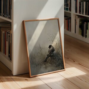 Moody Wall Art, Moody Bird Print, Vintage Bird Print, Bird Wall Art