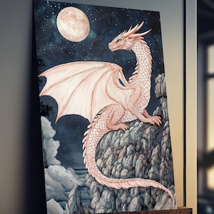 Dragon Prints, Dragon Wall Art, Castlecore, Pink Dragon,Medieval Art, Kids Room Decor, Kids Poster, Fantasy Art Dragon Lover Gifts For Her