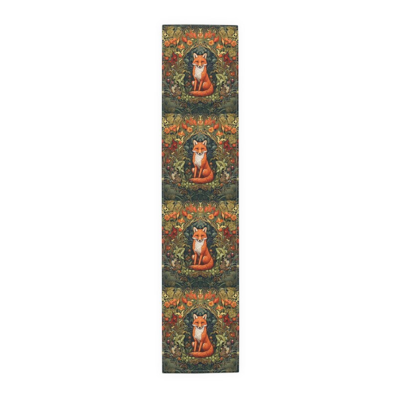 Fall Table Runner, Fox Decor, Fox Lovers, Table Runner Fall, Farmhouse Decor, Boho Home Decor, William Morris, Holiday Gift For Her image 7