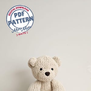 Teddy Bear Knitting Pattern PDF: Bera Bear Plushie