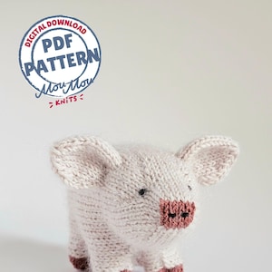 Piggy Toy Knitting Pattern PDF / Cute DIY Soft Plushie / Kids Soft Toy / Baby Shower Gift Idea