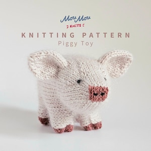 Piggy Toy Knitting Pattern: DIY Plush Pig (PDF Pattern)