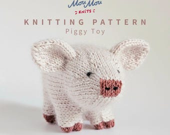 Piggy Toy Knitting Pattern: DIY Plush Pig (PDF Pattern)