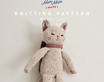 Cat Knitting Pattern PDF: Mochi Cat Doll