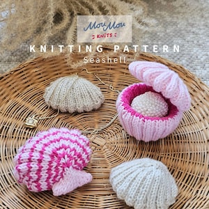 Seashell Knitting Pattern PDF/ Kids Soft Toy / Home Decor / Jewelry Keepsake