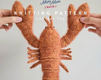 Lobster Toy Knitting Pattern: DIY Plushie (PDF Pattern)