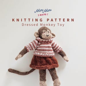 Patrón de tejido de mono vestido: Peluche para hacer tú mismo (patrón en PDF)