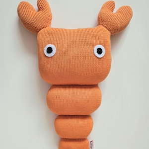 Hand-knit Lobster Plushie / Creative Home Decor / Nursery Decor / Stuffed Animals / Cute Lobster Cushion