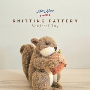 リスのぬいぐるみ編み図：手作りぬいぐるみ（PDFパターン）