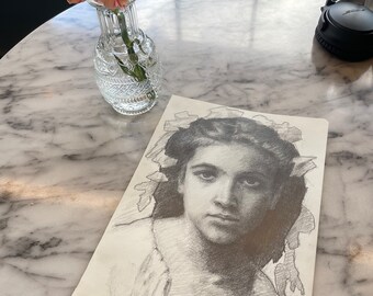 ウィリアム・ブグロー - 川のほとりで 詳細模写 - Etsy 日本
