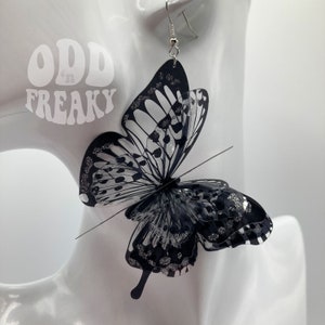 Stunningly Sweet Black Butterfly Earrings are so Delicate and Pretty with Just the Hint of Sparkle