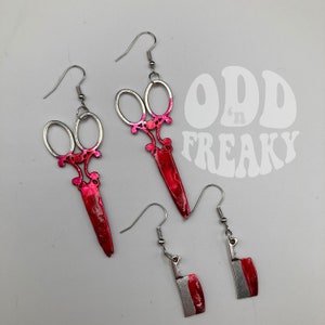 Have a Gory Good Time With These Blood Soaked Scissors and Meat Cleaver ...