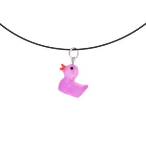 Collier amoureux de canard pour femme Cadeaux canard en caoutchouc pour amateur de canard. Joli collier à pendentif femme pour maman. Programmation, débogage