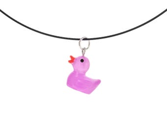 Duck Lovers Necklace for Ladies Rubber Duck Gifts for Duck Lover. Women's Cute Charm Pendant Necklace for Mom. Programming, Debugging Stuff