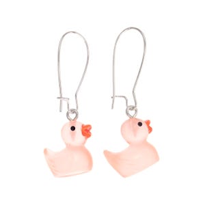 Pendientes de patito de goma para depuración. Patito de programación. Regalo de informática. Pendientes de mini patitos de depuración para Java, Javascript, código HTML y JavaScript.