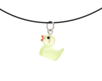 Damen Halskette mit Quietscheentchen. Nette hübsche Freundschafts-Duckie Halskette. Süßer Anhänger für Freundin Fehlersuchprogrammierung Damen Geschenk