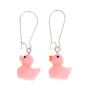 Duckling Earrings Duck Debugging. Pink Rubber Duck Programming Gift. Duck Debug Drop Earrings Dangle. Ducky Jewelry Gifts Programming Women