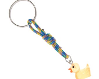 Rubber Duck Programming, Funny Programming Gift. Yellow Rubber Duckie Keychain. Computer Programming, Debugging and Coding Gifts