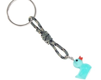 Llavero de programación de pato. Pato de goma azul en codificación. Regalos de programador de computadoras para depuración para hombres, mujeres, accesorios divertidos para desarrolladores