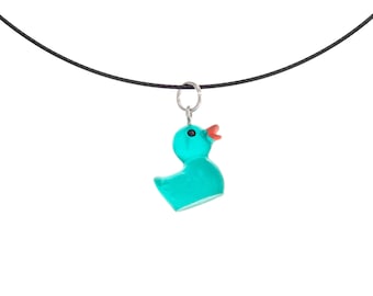 Duck Lovers Gift Ideas. Rubber Duckie Necklace. Rubber Duck Presents Ideas for Duck Lover Women, Cute Ducky Items for Programming Debugging