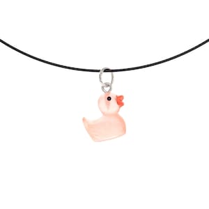 Ducky Necklace Pink Rubber Duck Jewellery Necklace for Debugging and Programming. Duckling Charm Pendant Necklace. Programming Woman Gift