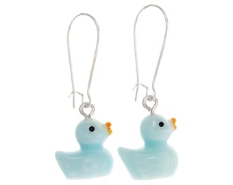 Programmierer Geschenk Ente Ohrringe Blau. Ente Programmier- und Debugging-Schmuck für Programmierer, IT-Ingenieure, Kinder. Coole Mini Enten