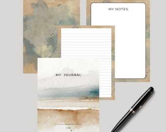 Diario imprimible estético calmante