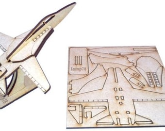 F-14 Fighter Jet 3D Model – CNC Laser Cut File (svg, dxf, cdr)