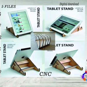 Laser Cut Tablet Stand Project Plan: CNC Router Files (Digital Download)