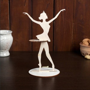 Modello 3D Dancing-Girl-Holder puzzle File 3D cdr Dxf vettoriale File Cnc Download immediato