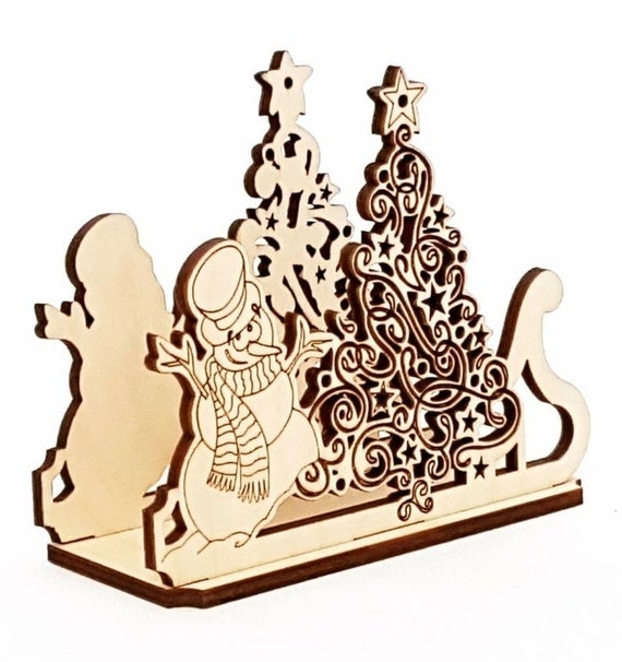 Santa Claus - Laser Cut Out Unfinished Wood Craft Shape XMS177 Santa Claus - Laser Cut Out Unfinished Wood Craft Shape XMS177