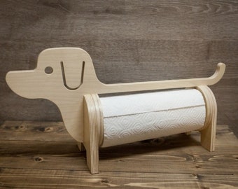 Laser Cut Dog Paper Towel Holder 3D model puzzle Laser Cut Paper Towel Holder