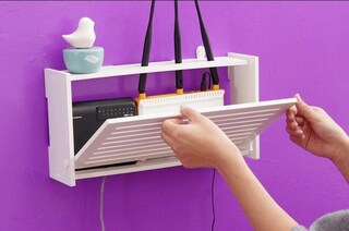 Mensola Per Router Da Parete, Porta Prese, Organizer Per Cavi, Decorazione 7569