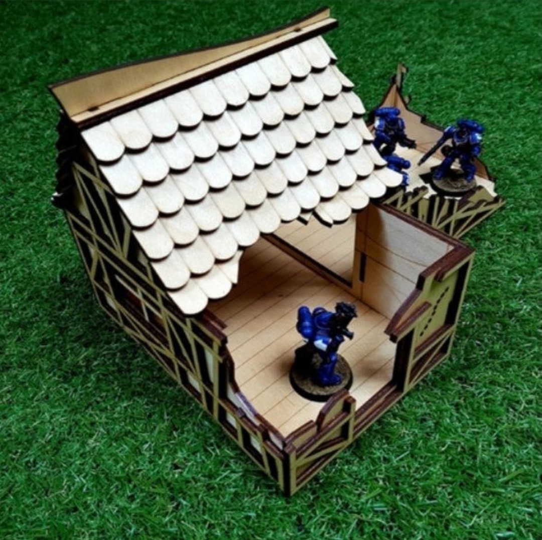 House Ruin 3D Model: Laser Cut Files (SVG, DXF) - CNC Router - Etsy UK