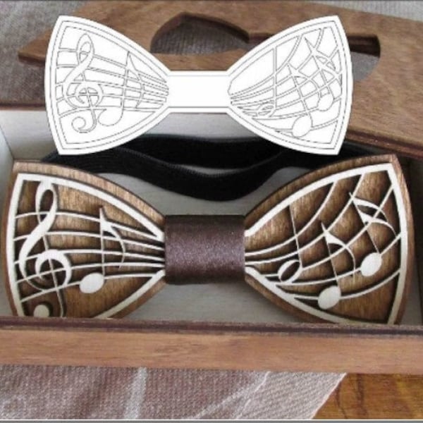 3d Bow- tie Template -Wooden 3D Model Puzzle file Svg Cdr Dxf Vector Cnc Files Instant download