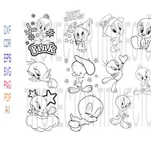 Tweety- svg cut files Bundle Tweety- svg Digital Download Tweety- svg Cute png File