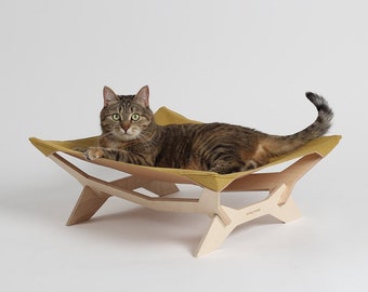 Cat- Hammock- Ergonomic- Ca-t Bed Cat Furniture-  6MM model puzzle File 3D cdr Dxf vector Cnc files Instant download for home