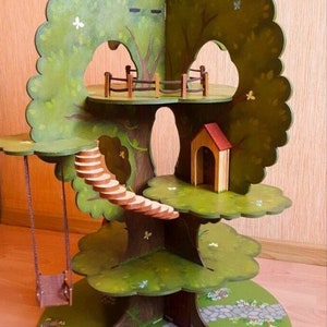 Tre-e House Model Kit Template 3D model puzzle file svg cdr dxf vector Cut File