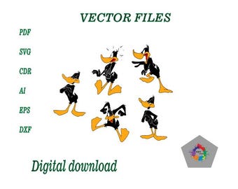 Daffy Duck SVG Cut File Bundle: Vector Graphics (Digital Download)