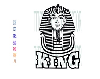 King- Tut- svg Tutankhamun Pharaoh Mask Svg Pharaoh Egypt King Svg Egyptian clipart, Egypt svg silhouette Svg Cut File