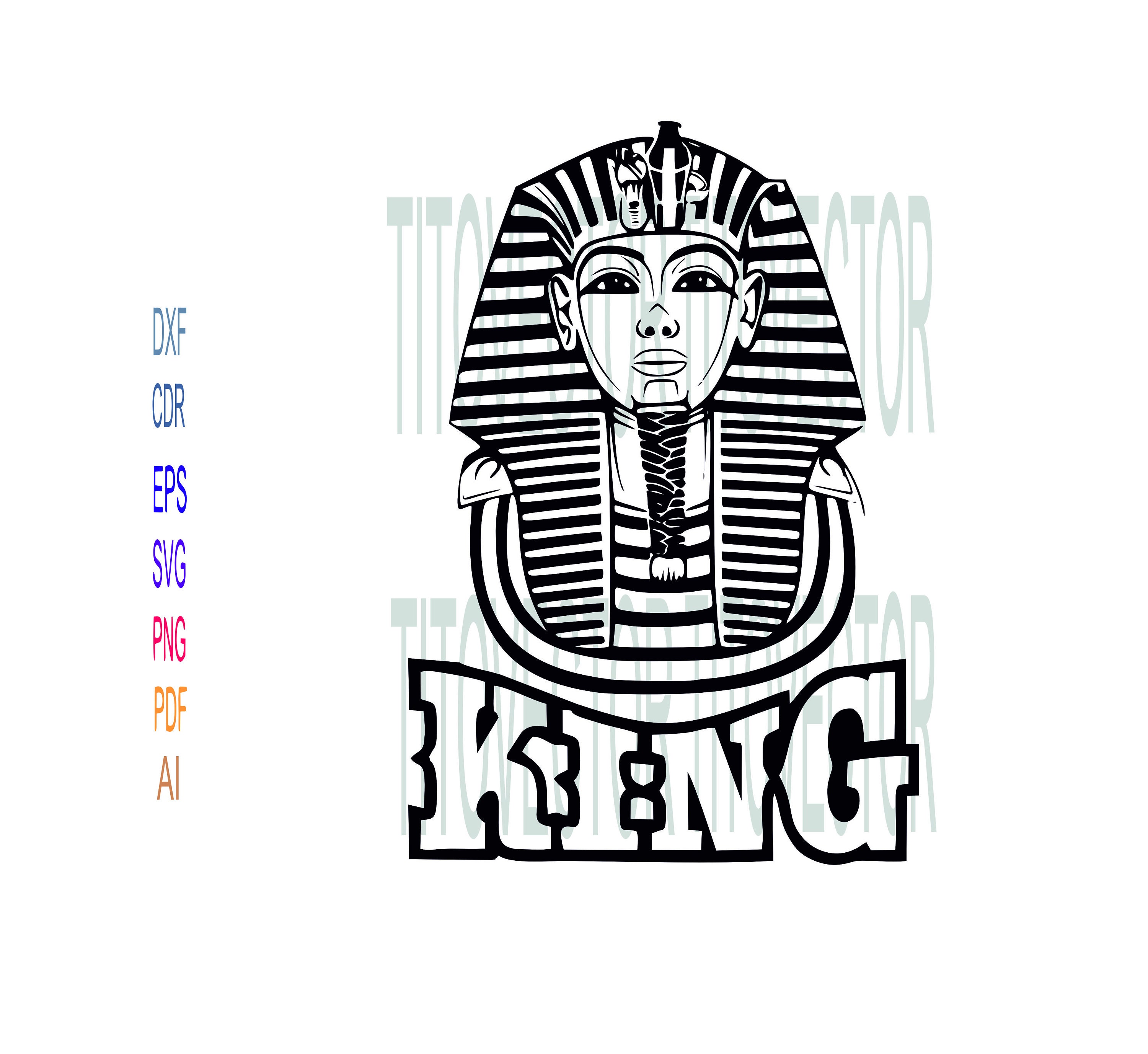 King- Tut- Svg Tutankhamun Pharaoh Mask Svg Pharaoh Egypt