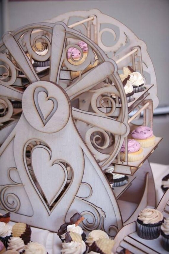 Ferris Wheel Cupcake Stand 3D Model Puzzle: CNC Files (digital