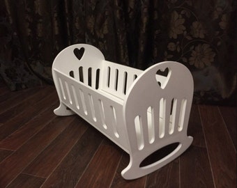Doll Crib Template 3D model puzzle File 3D svg Dxf vector Cnc files Instant download