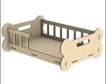 Dog Bed Puppy Crib 3D model puzzle File 3D svg Dxf vector Cnc files Instant download