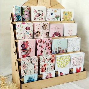Laser Cut Postcard Stand 3D Puzzle 3D Model puzzle File cdr dxf vector laser cut files cnc Téléchargement instantané