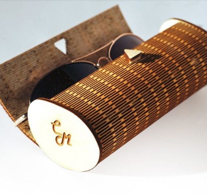 Laser Cut Wood Sunglasses Case Templates Laser Cut Box With Hinge File Vector Etsy