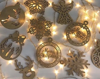 Cut Christmas Hanging- Pendants Drop Ornaments- 3D model puzzle File 3D cdr Dxf vector Cnc files Instant download