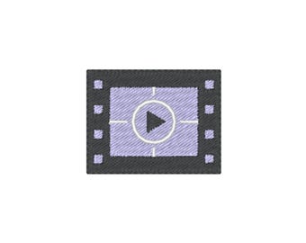 Film Screen Machine Embroidery Design, 1 design, 3 sizes, 11 formats